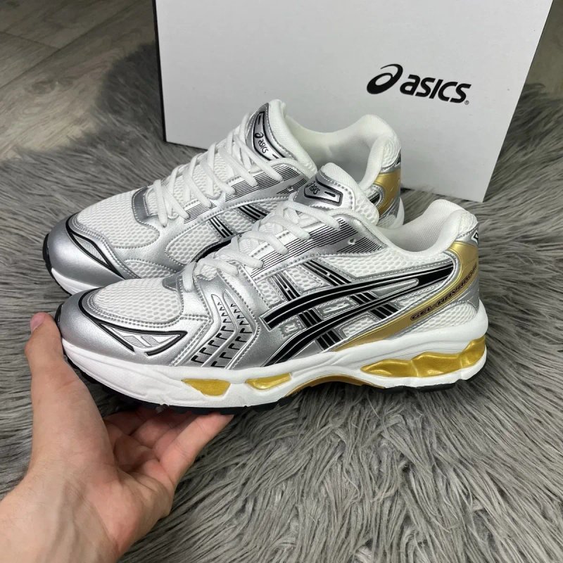 Кросівки чоловічі Asics Gel-Kayano 14 білі/сірі/золоті, (41-46) розміри — фото 5