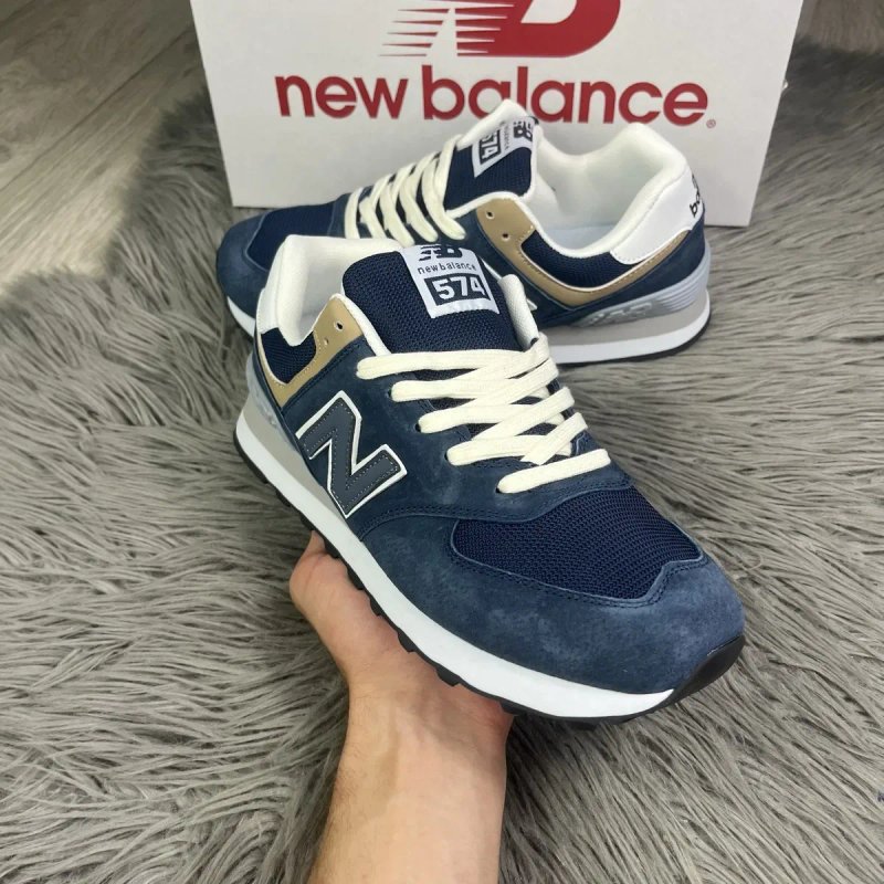 Кросівки чоловічі, New balance 574 сині, blue (41-45) розміри — фото 2