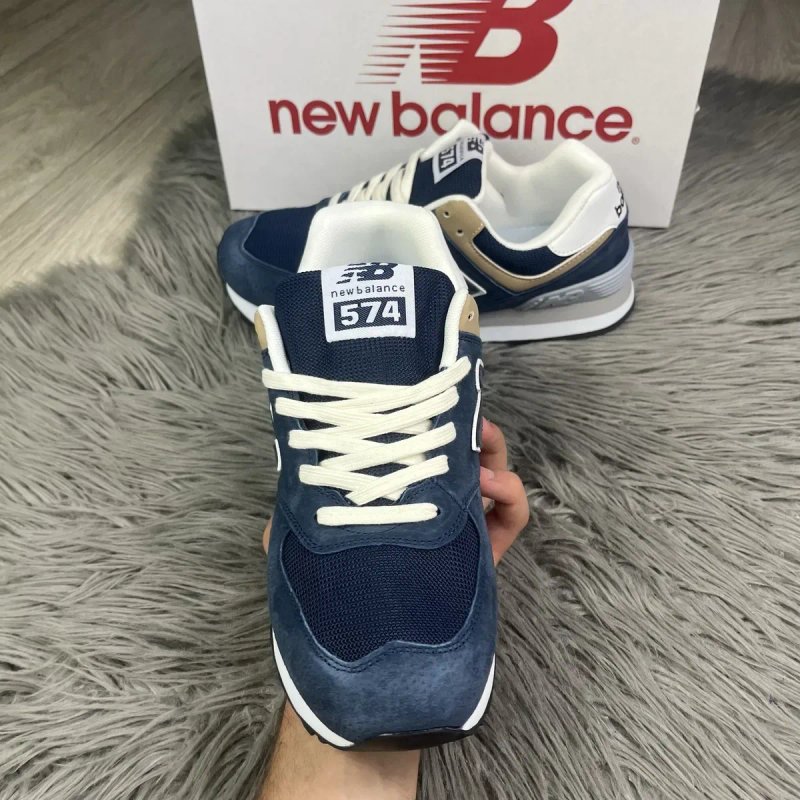 Кросівки чоловічі, New balance 574 сині, blue (41-45) розміри — фото 3