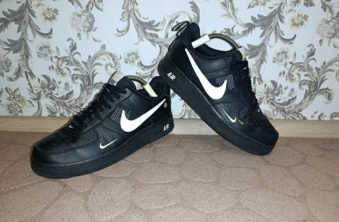 Кросівки чоловічі шкіряні Nike Air Force 1 07LV8 ultra black
