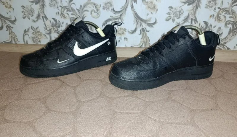 Кросівки чоловічі шкіряні Nike Air Force 1 07LV8 ultra black — фото 3
