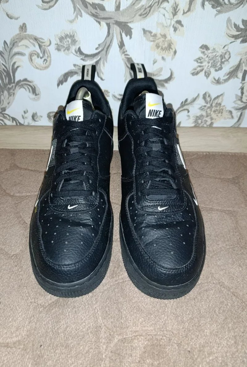 Кросівки чоловічі шкіряні Nike Air Force 1 07LV8 ultra black — фото 6