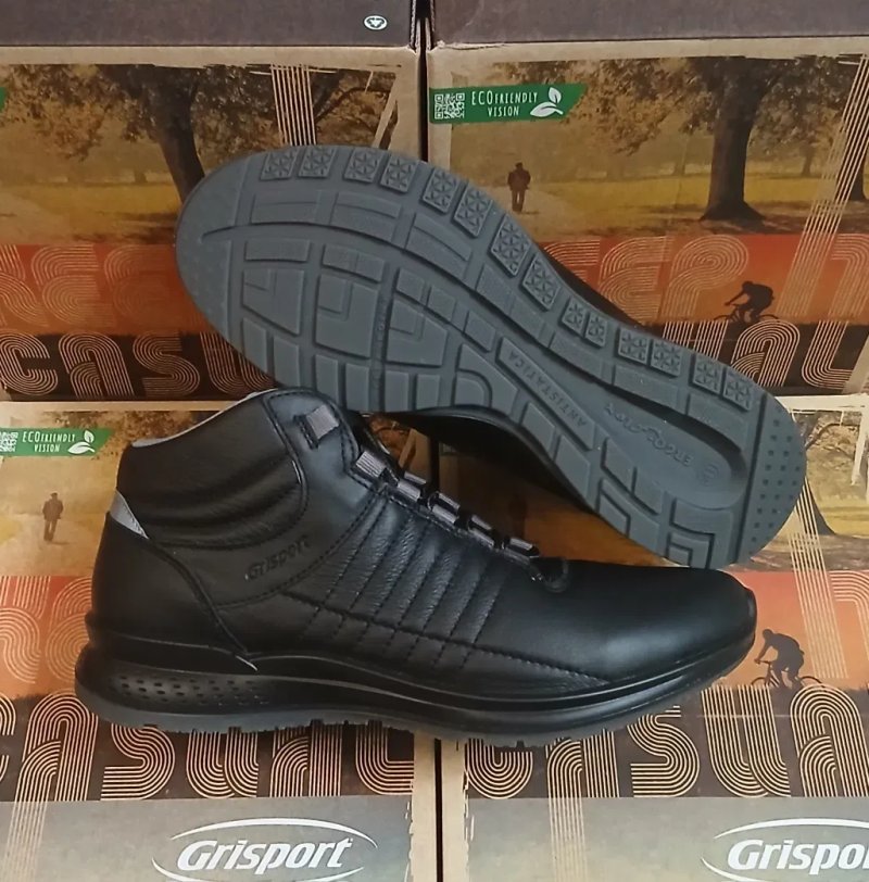 Кросівки Grisport 42813A50 Ergo-flex Nero Avon (італійська гладка шкіра преміальної вичинки). — фото 3