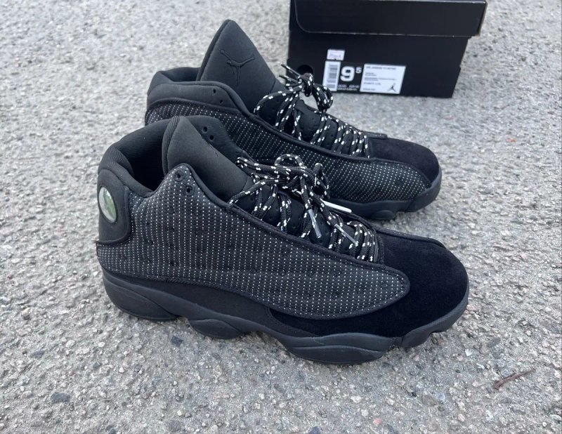 Кросівки Jordan 13 Retrp Black Cat чорні, черные — фото 3