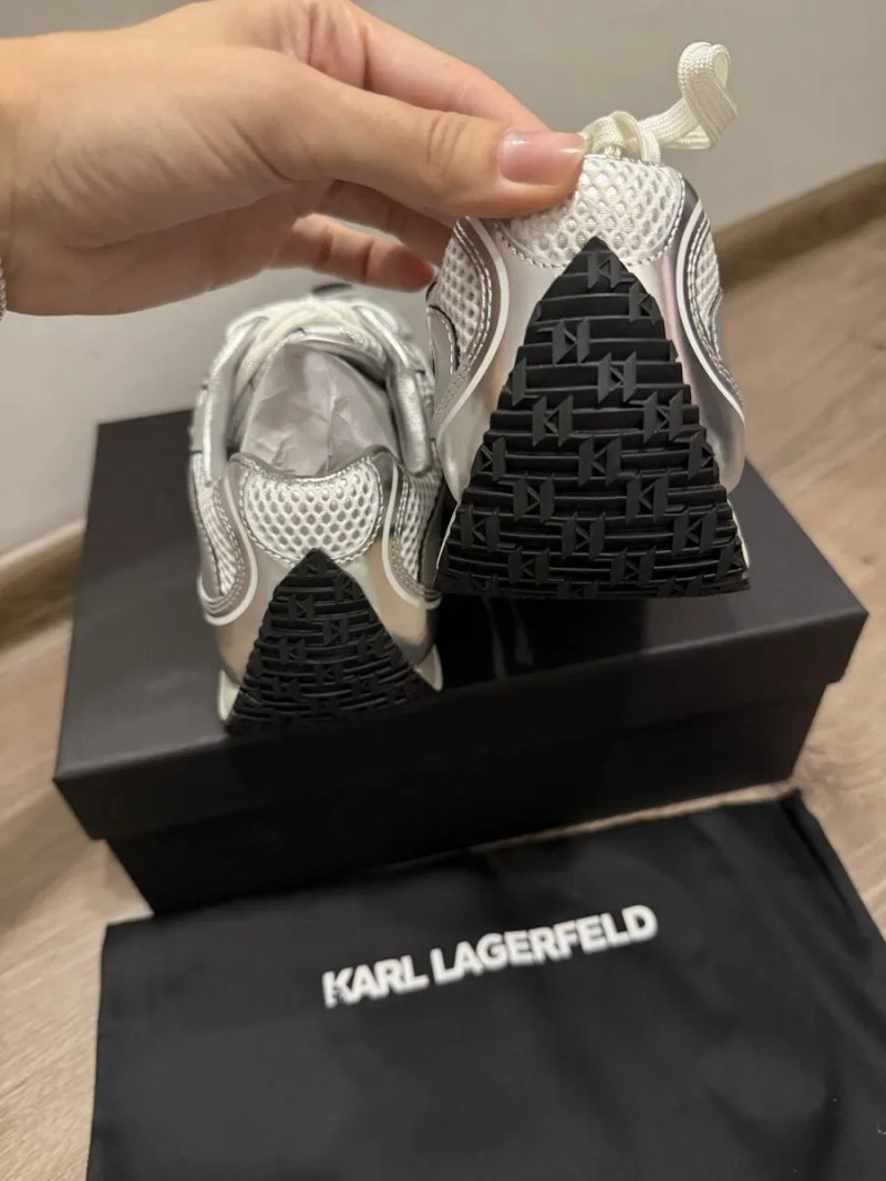 Кросівки Karl Lagerfeld Velocette срібні — фото 4