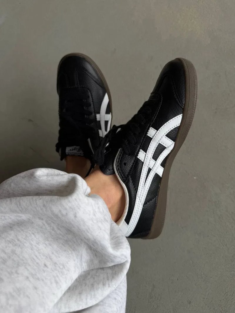 Кросівки Кроссовки ASICS ONITSUKA TIGER Black Leather Чёрный Чорний Кросовки демісезон — фото 2