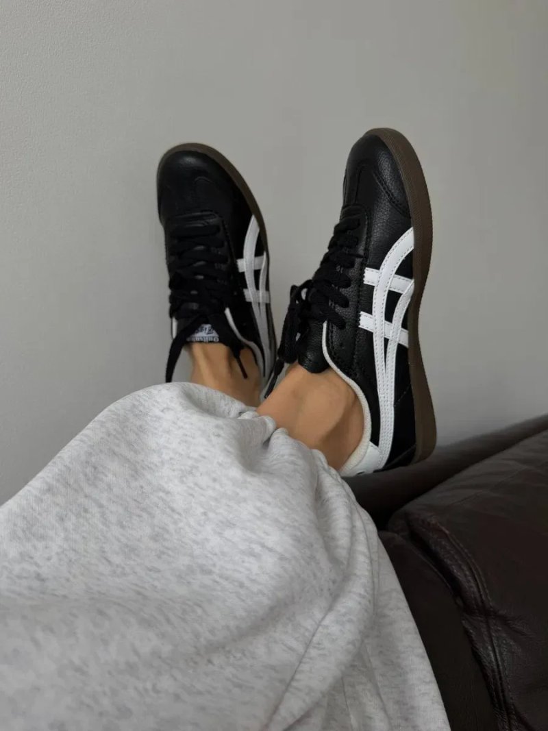 Кросівки Кроссовки ASICS ONITSUKA TIGER Black Leather Чёрный Чорний Кросовки демісезон — фото 3
