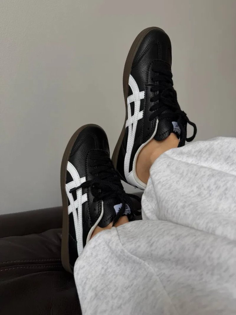 Кросівки Кроссовки ASICS ONITSUKA TIGER Black Leather Чёрный Чорний Кросовки демісезон — фото 4