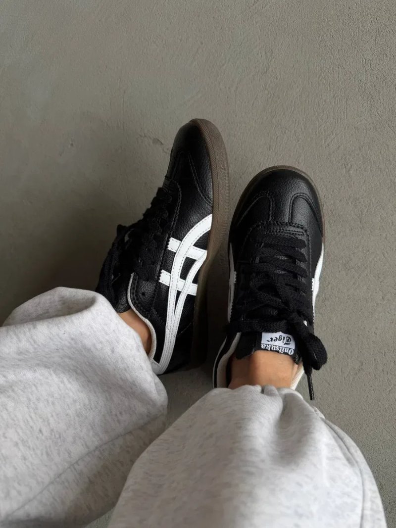Кросівки Кроссовки ASICS ONITSUKA TIGER Black Leather Чёрный Чорний Кросовки демісезон — фото 5