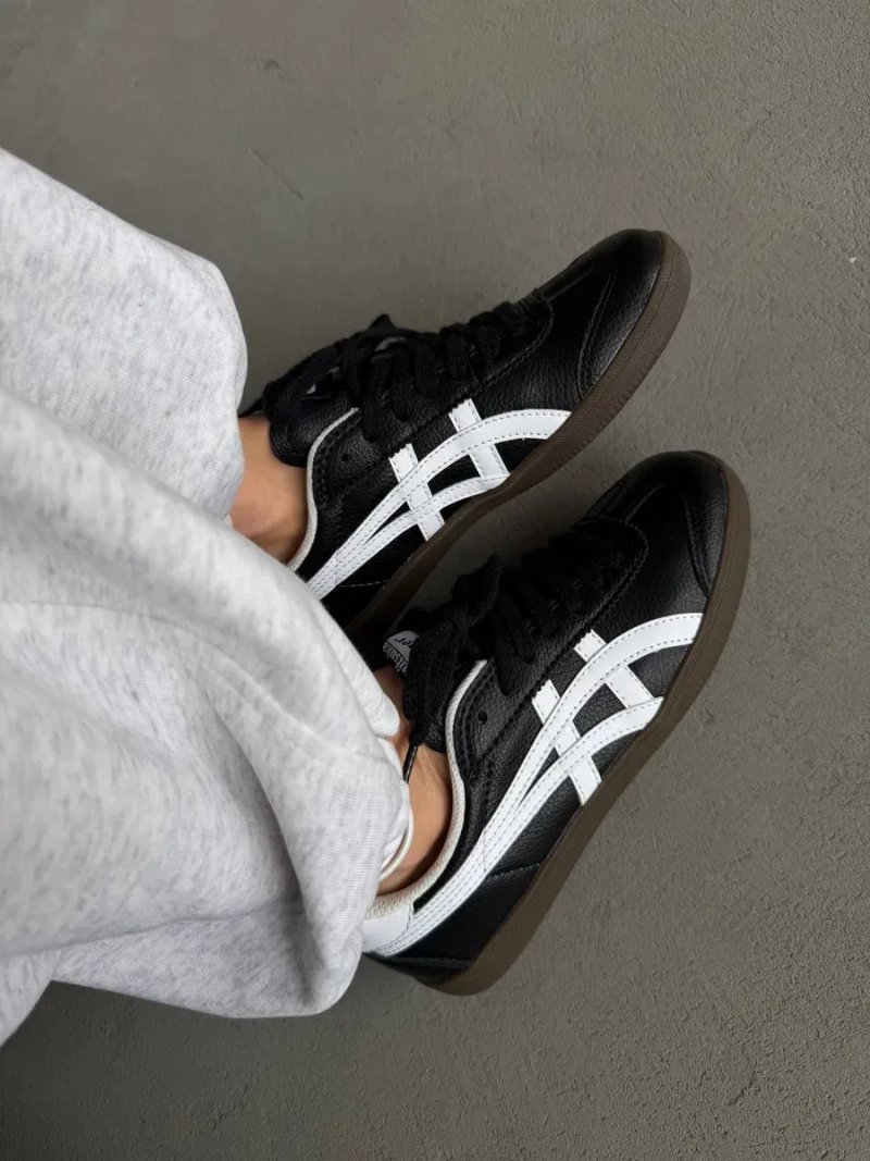 Кросівки Кроссовки ASICS ONITSUKA TIGER Black Leather Чёрный Чорний Кросовки демісезон — фото 6