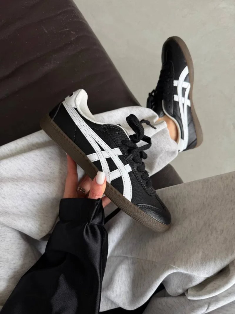 Кросівки Кроссовки ASICS ONITSUKA TIGER Black Leather Чёрный Чорний Кросовки демісезон — фото 8