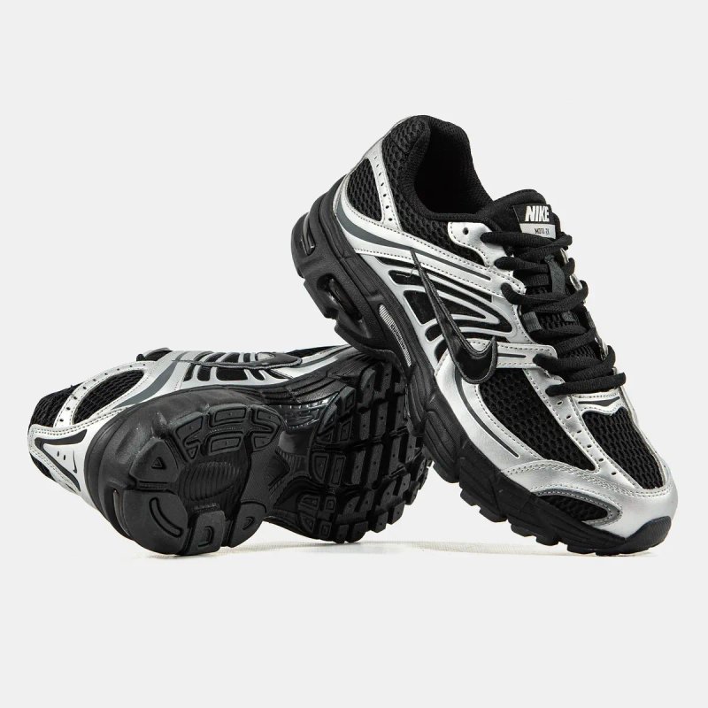 Кросівки Кроссовки Nike Air Max Moto 2K Black Silver Чёрный Серебрянный Чорний Срібний Кросовки демісезон — фото 6