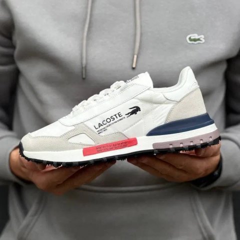 Кросівки Lacoste Elite Active T White/Grey premium | Кроссовки чоловічі