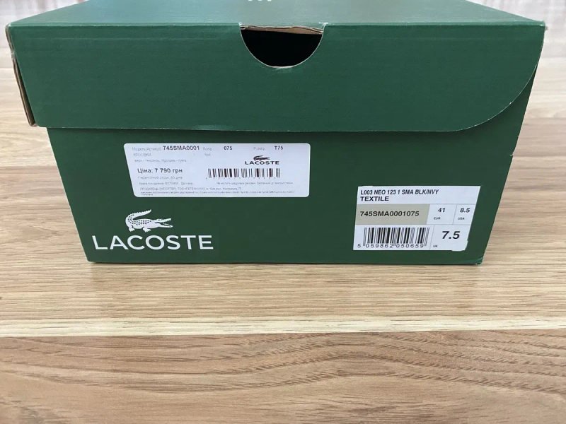 Кросівки Lacoste  L003 NEO Size 41 26,5см чорні sneakers оригінал | повсякденні спортивні — фото 8