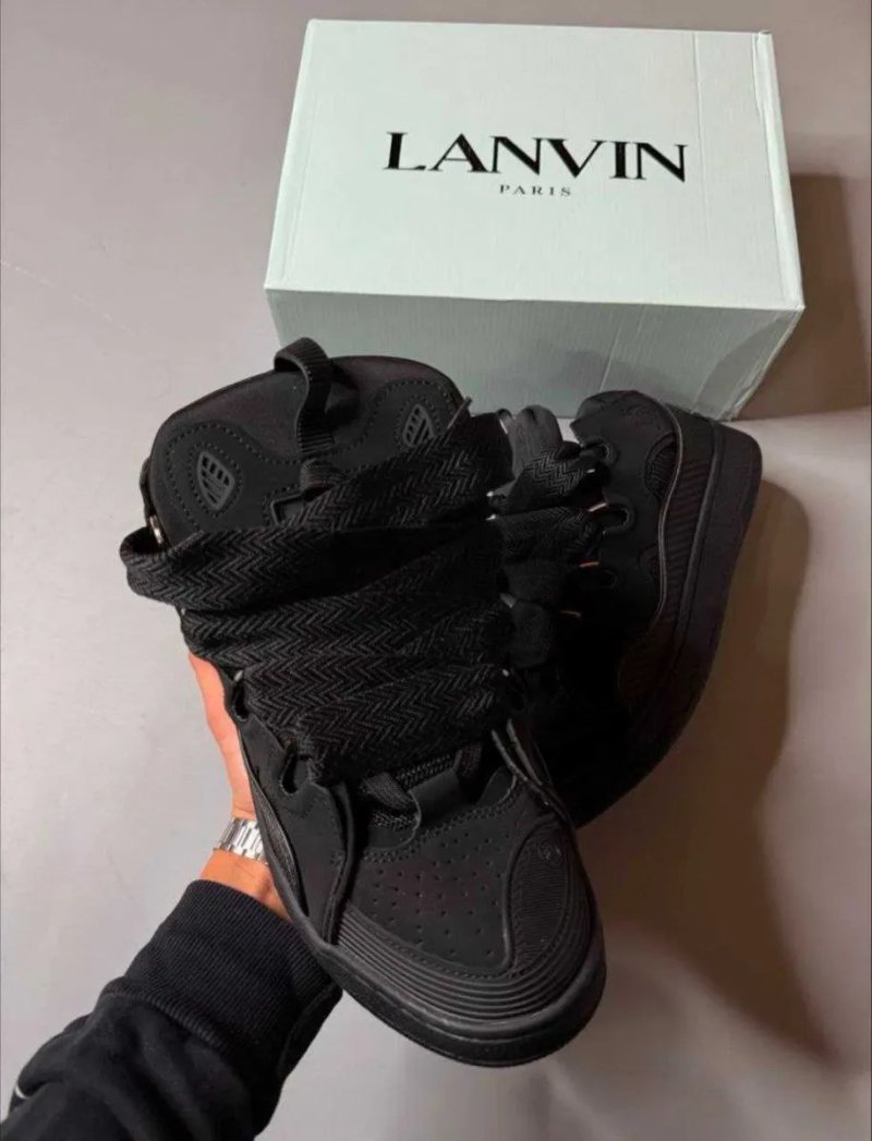 Кросівки Lanvin Curb Black / ланвін курб чорні кроси сваг черные кросы — фото 2