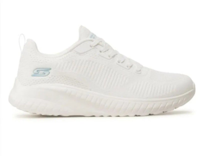 Кросівки літні жіночі скетчерс (SKECHERS Bobs Squad)білий,пудра,чорний — фото 6