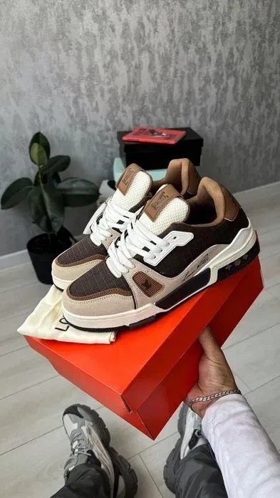 Кросівки Louis Vuitton LV Trainer Outdoor Brown premium | Кроссовки чоловічі