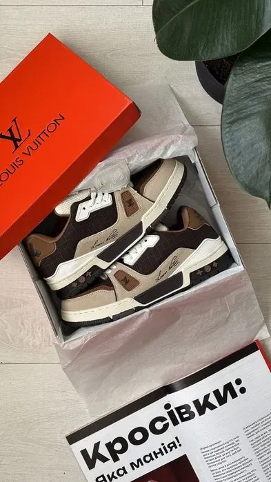Кросівки Louis Vuitton LV Trainer Outdoor Brown premium | Кроссовки чоловічі — фото 4