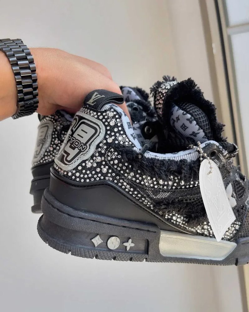 Кросівки Louis Vuitton Skate x Swarovski black луї вітон сваровскі лв — фото 2