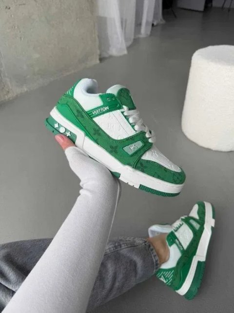 Кросівки Louis Vuitton Trainer Sneaker Green premium u2 | Кроссовки чоловічі жіночі
