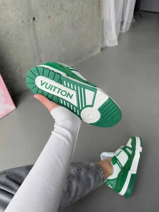 Кросівки Louis Vuitton Trainer Sneaker Green premium u2 | Кроссовки чоловічі жіночі — фото 2