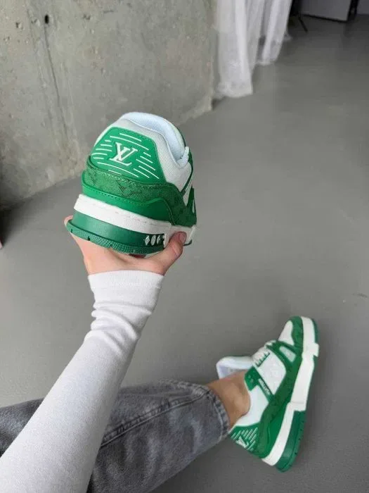 Кросівки Louis Vuitton Trainer Sneaker Green premium u2 | Кроссовки чоловічі жіночі — фото 3