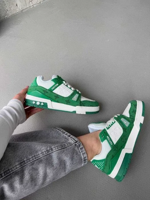 Кросівки Louis Vuitton Trainer Sneaker Green premium u2 | Кроссовки чоловічі жіночі — фото 4
