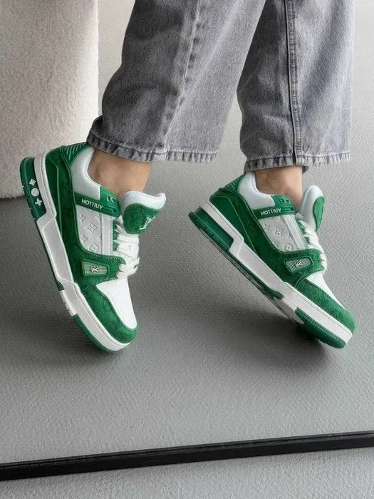 Кросівки Louis Vuitton Trainer Sneaker Green premium u2 | Кроссовки чоловічі жіночі — фото 5