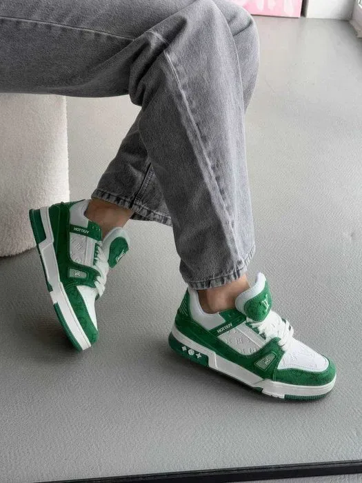 Кросівки Louis Vuitton Trainer Sneaker Green premium u2 | Кроссовки чоловічі жіночі — фото 6