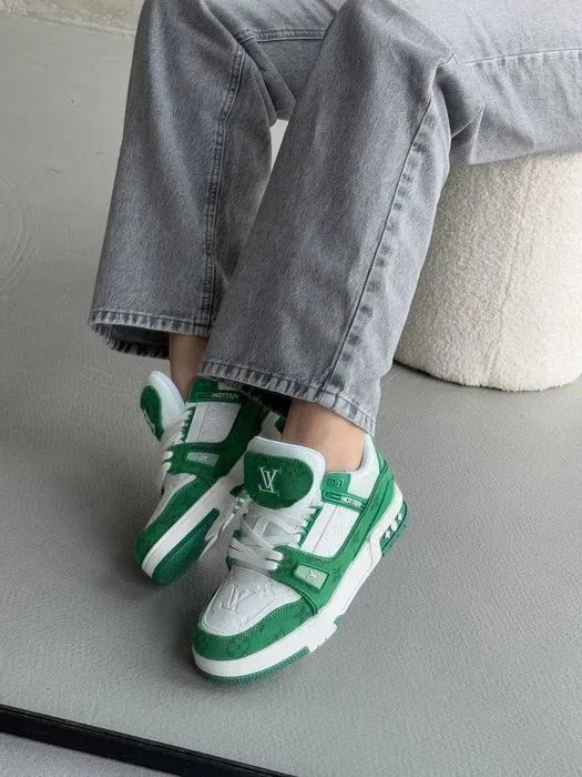Кросівки Louis Vuitton Trainer Sneaker Green premium u2 | Кроссовки чоловічі жіночі — фото 7