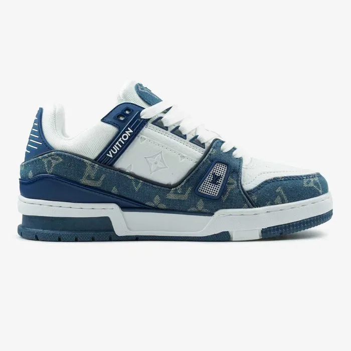 Кросівки Louis Vuitton Trainer White/Blue premium | Кроссовки чоловічі жіночі — фото 3