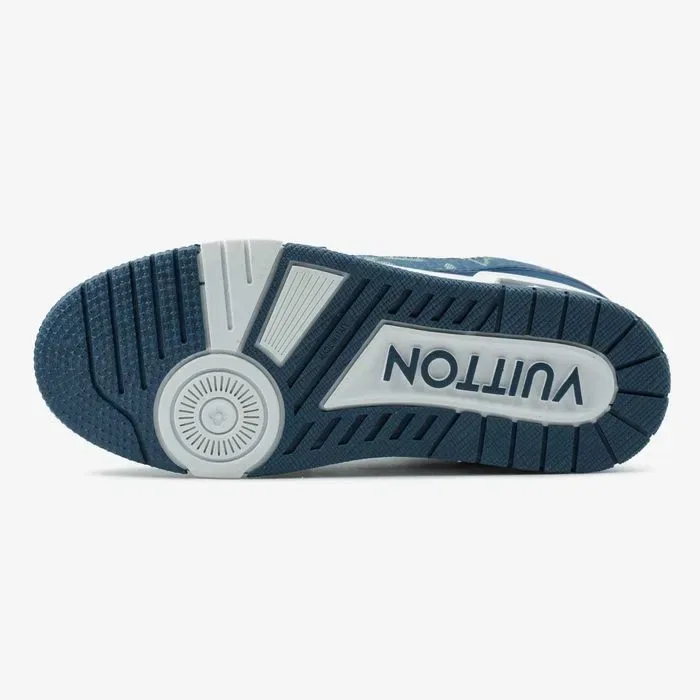 Кросівки Louis Vuitton Trainer White/Blue premium | Кроссовки чоловічі жіночі — фото 4