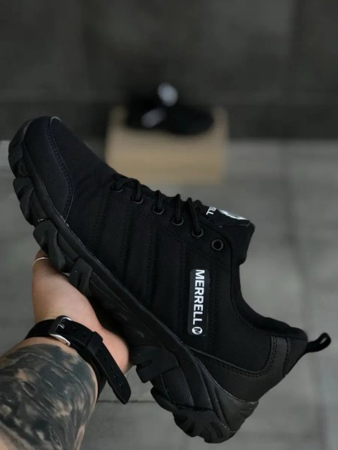 Кросівки Merrell осінь 2026 ! Непромокаючі чоловічі кросівки мерел Красовки меріл Чорні мужські красовки на кожен день