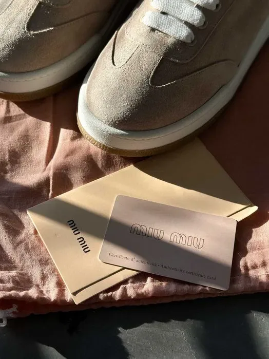 Кросівки Miu Miu Beige White Platform (люкс якість) | Кроссовки жіночі — фото 5