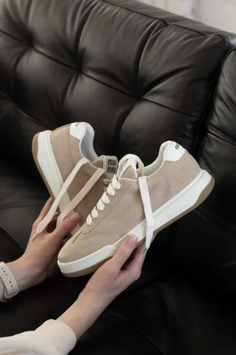 Кросівки Miu Miu Beige White Platform (люкс якість) | Кроссовки жіночі — фото 6