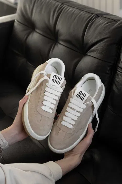 Кросівки Miu Miu Beige White Platform (люкс якість) | Кроссовки жіночі — фото 7