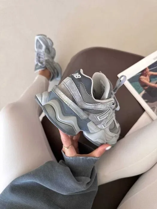 Кросівки New Balance 9060 Silver Grey premium | Кроссовки жіночі чоловічі — фото 8