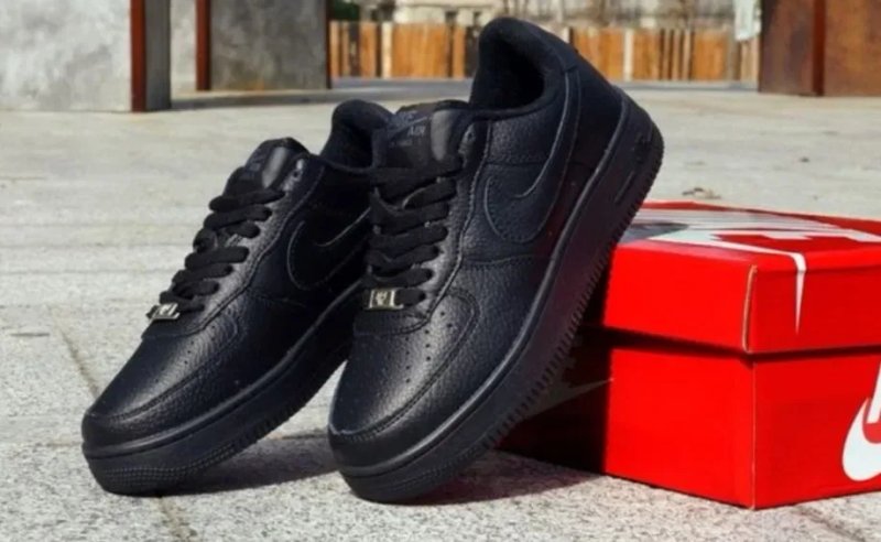Кросівки Nike Air Force 1 чорні р.37-46, унісекс,  В'єтнам,  люкс — фото 3
