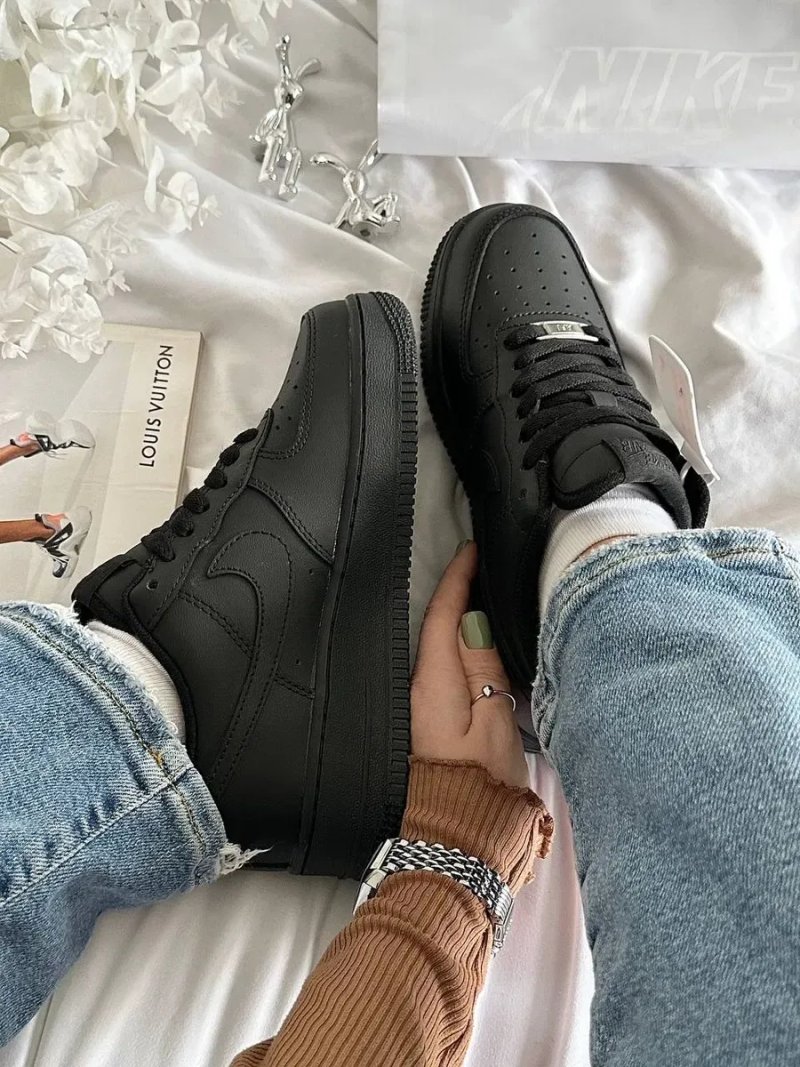 Кросівки Nike Air Force 1 чорні р.37-46, унісекс,  В'єтнам,  люкс — фото 5