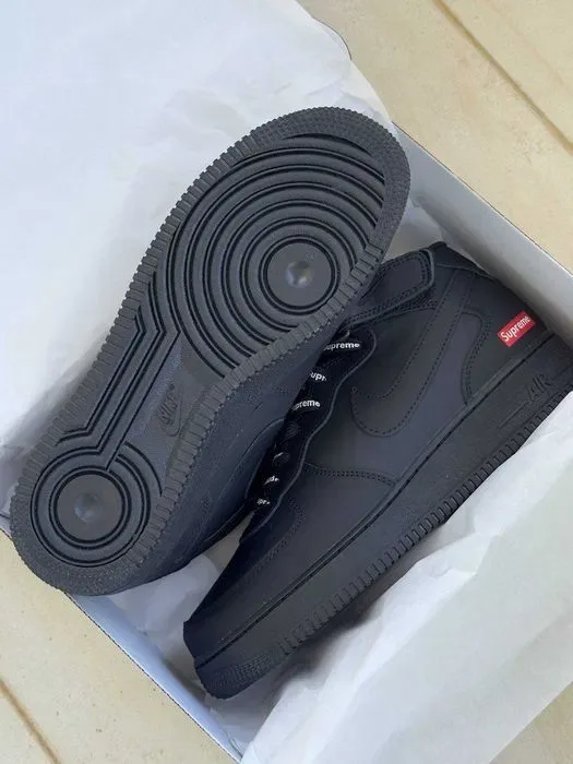 Кросівки  Nike Air Force 1 High x Supreme Black premium | Кроссовки Найк чоловічі — фото 4