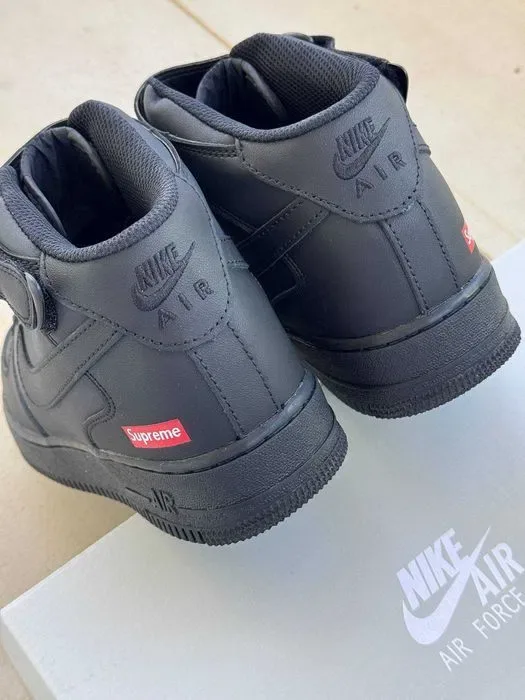 Кросівки  Nike Air Force 1 High x Supreme Black premium | Кроссовки Найк чоловічі — фото 5