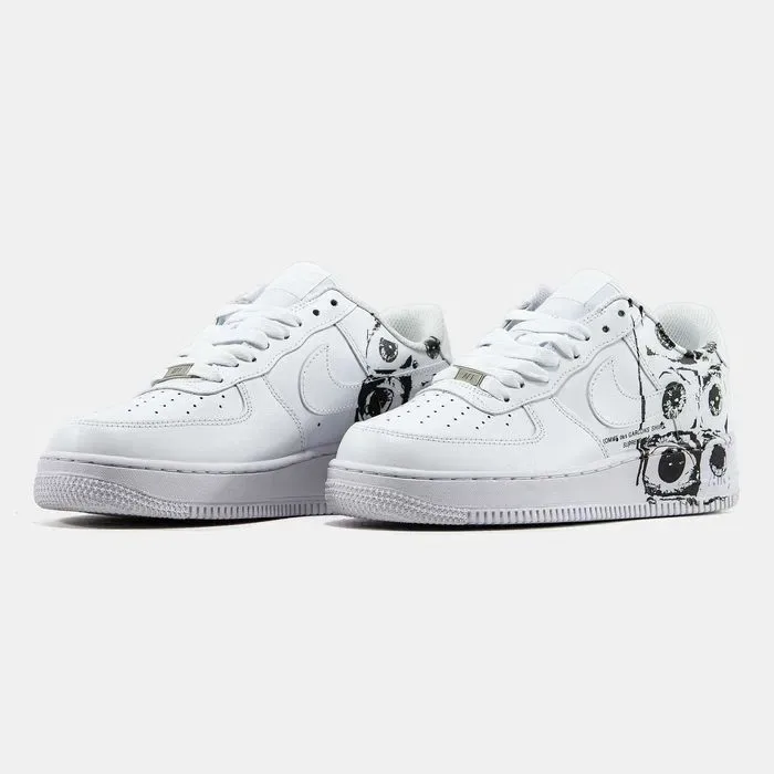 Кросівки Nike Air Force 1 Low Comme des Garçons Supreme White Luxe | Кроссовки Найк чоловічі жіночі — фото 6