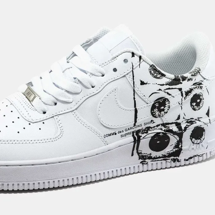 Кросівки Nike Air Force 1 Low Comme des Garçons Supreme White Luxe | Кроссовки Найк чоловічі жіночі — фото 7