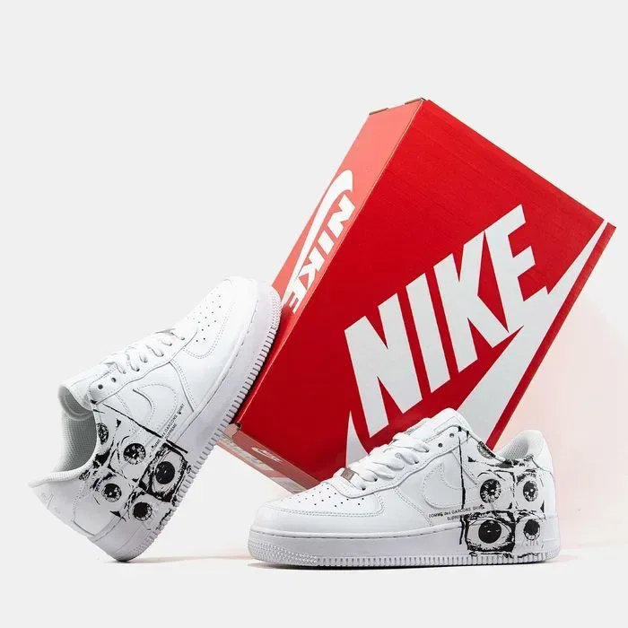 Кросівки Nike Air Force 1 Low Comme des Garçons Supreme White Luxe | Кроссовки Найк чоловічі жіночі — фото 8