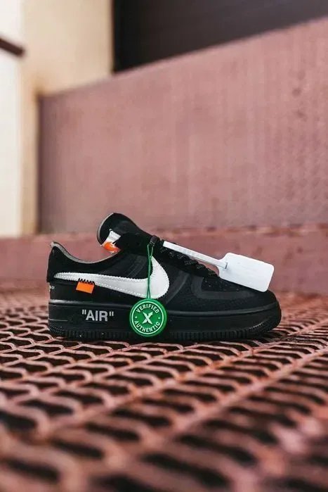 Кросівки Nike Air Force 1 x OFF-White Premium Black | Кроссовки Найк чоловічі