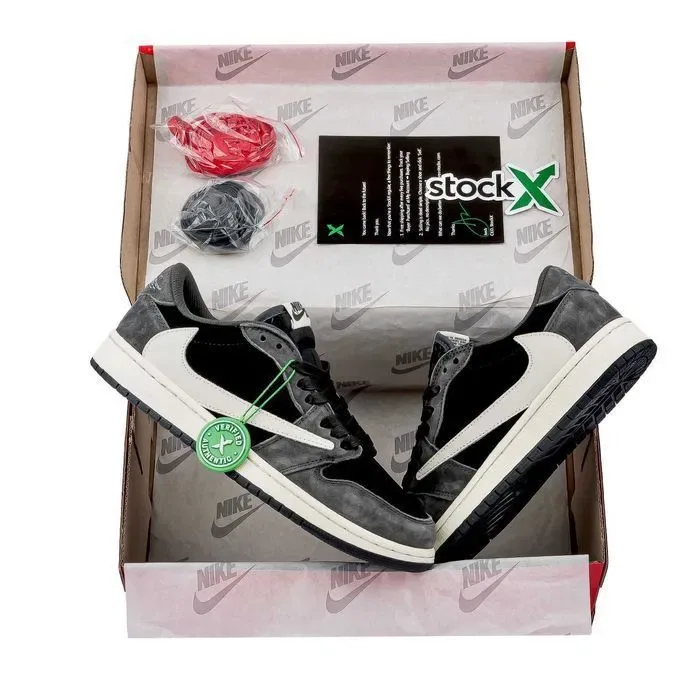 Кросівки Nike Air Jordan 1 Retro Low Travis Scott Silver premium | Кроссовки Найк чоловічі жіночі — фото 8