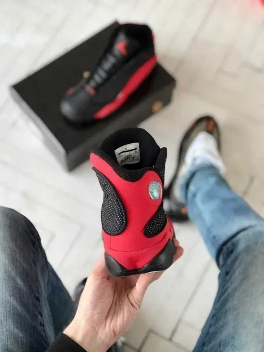 Кросівки Nike Air Jordan 13 Black/Red premium | Кроссовки Найк чоловічі — фото 2