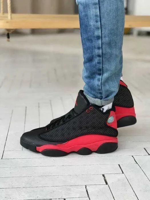 Кросівки Nike Air Jordan 13 Black/Red premium | Кроссовки Найк чоловічі — фото 7