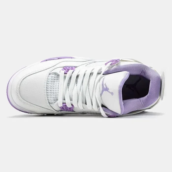 Кросівки Nike Air Jordan 4 Purple Oreo White Premium | Кроссовки Найк жіночі чоловічі — фото 3