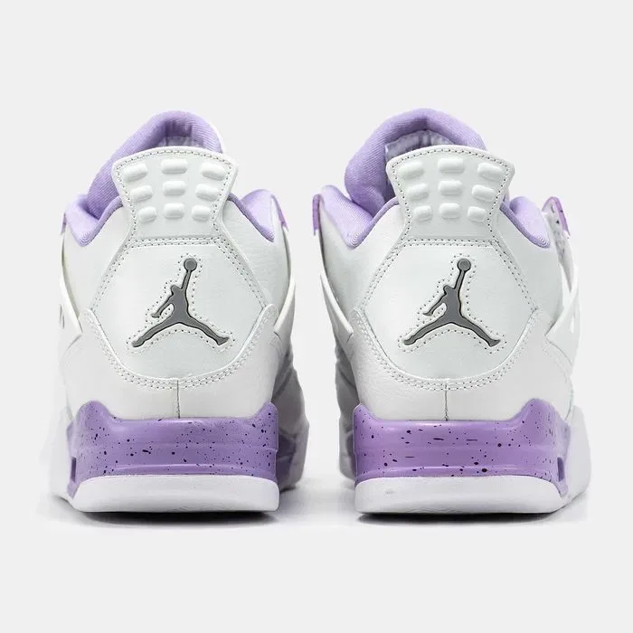 Кросівки Nike Air Jordan 4 Purple Oreo White Premium | Кроссовки Найк жіночі чоловічі — фото 5